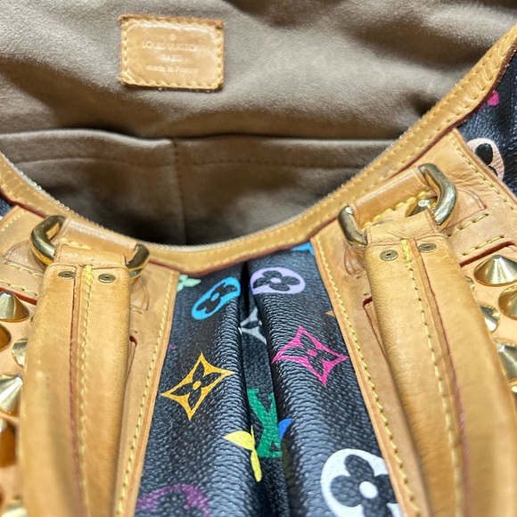 Louis Vuitton Authentic Courtney Black Murakami Studded Bag - Picture 12 of 16